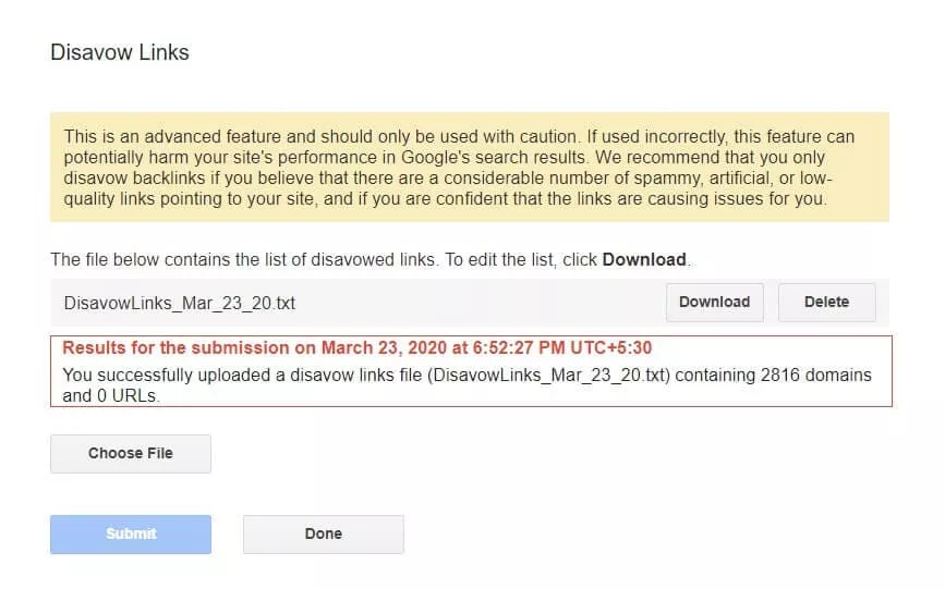 Desavow Links SEO Tool