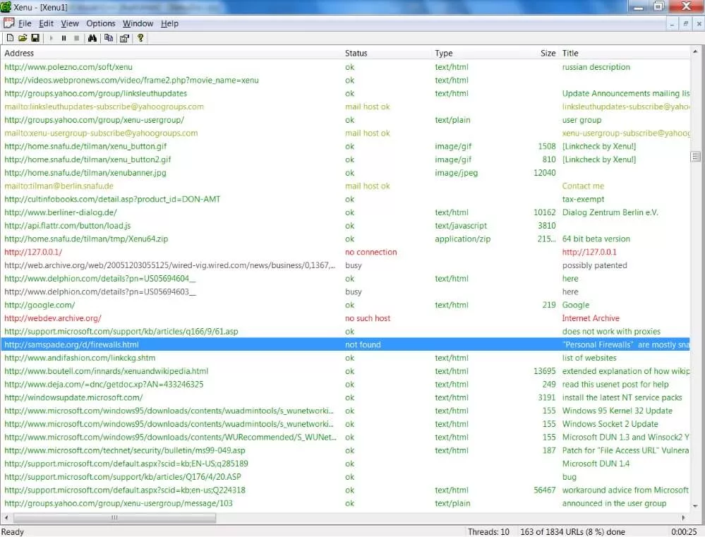 Instrument SEO de accesare cu crawlere Xenu